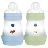 Image de MAM Lot de 2 Biberons Anti-coliques Easy Start Océan et Vert - 160 ml