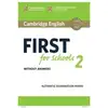 Image de Cambridge english first for schools 2 student's book without answers