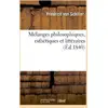 Image de Mélanges philosophiques, esthétiques et littéraires Friedrich Schiller