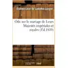 Image de Ode sur le mariage de Leurs Majestés impériales et royales.