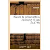 Image de Recueil de pièces fugitives en prose et en vers Voltaire
