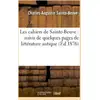 Image de Les cahiers de Sainte-Beuve : suivis de quelques pages de littérature antique Charles-Augustin Sainte-Beuve