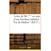 Image de Lettre de mr *** au sujet d'une brochure intitulee : vie de moliere