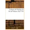 Image de Critique de l'Oedipe de M. de Voltaire