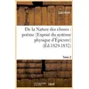 Image de De la nature des choses : poeme. [expose du systeme physique d'epicure]. tome 2 (ed.1829-1832) Lucrèce