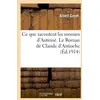 Image de Ce que racontent les momies d'antinoe. le roman de claude d'antioche