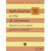 Image de Individualisme et crise des institutions - manuel de culture générale Pierre Le Guérinel