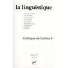 Image de linguistique 2011, vol. 47 (2) Revue La Linguistique