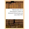 Image de Reclamation de la samaritaine contre un almanach donne sous son nom Collectif