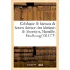 Image de Catalogue de faïences de Rouen, faïences des fabriques de Moustiers, Marseille, Strasbourg Fulgence