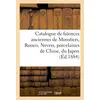 Image de Catalogue de faïences anciennes de Moustiers, Rouen, Nevers, porcelaines de Chine : du Japon, de Saint-Cloud, de Saxe