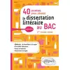 Image de 40 recettes pour réussir la dissertation littéraire au BAC. 1res toutes séries Laurence Rauline