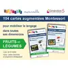 Image de 104 cartes augmentées Montessori Fruits et Légumes
