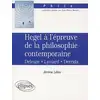Image de Hegel à l'épreuve de la philosophie contemporaine, Deleuze-Lyotard-Derrida Jérôme Lèbre