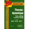 Image de Thermodynamique - Fiches, méthodes et exercices corrigés - 1re année MPSI-PCSI-PTSI Xavier Ducros