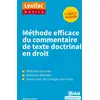 Image de Méthode efficace du commentaire de texte doctrinal en droit Mathieu Diruit