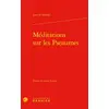 Image de Méditations sur les Pseaumes Jean De Sponde