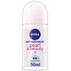 Image de NIVEA Pure Pearl & Beauty Deo Roll On (50 ml) Rouleau anti-transpirant pour les peaux des aisselles, déodorant 48 h avec protection antibactérienne