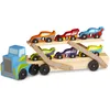 Image de Melissa & Doug- Camion géant dépliable 75 cm Porte 6 Voitures de Course, 12759