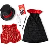 Image de Melissa & Doug Déguisement Magicien, Costume pour filles et garçons avec accessoires,Jeu de rôle,Jouet créatif, Cadeau pour enfants 3+, Parfait pour halloween ou carnaval