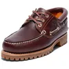 Image de Timberland Trad HS 3 Eye Lug, Chaussures Basses Homme - Marron foncé (Burgundy Pull-Up) - 44.5 EU (US:10.5)