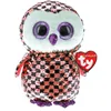 Image de Ty - Flippables - Peluche à Sequins Brillante Checks le Hibou, TY36785, Multicolore, 23 cm