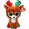 Image de TY Beanie Boos - T37354 - Tinseltoes Le Renne avec de Grands Yeux et Paillettes, en Peluche aux Grands Yeux Scintillants - Spécial Noël - 15 cm