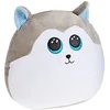 Image de TY- Squish a boos-Coussin Slush Le Chien 40cm, TY39193, Blanc/Gris