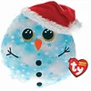 Image de Ty - Squish a boos Coussin Fleck Le Bonhomme de Neige 20cm TY39244, Bleu