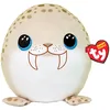 Image de TY Squishy Beanies T39265 - Toofers Le Morse - Coussin en Peluche Doux avec Yeux Bleus pailletés - Idée Cadeau pour Petits et Grands - 22 cm