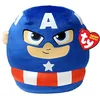 Image de TY - Marvel Squish a boos - Coussin Captain America 35 cm - TY39355 - Bleu, Rouge - Dès 3 Ans