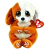 Image de TY - Beanie Bellies - Peluche Ruggles le chien 15 cm - TY40699, Marron/Blanc