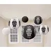 Image de Amscan International 240987 Lanterne Halloween Rouge/Noir/Gris