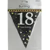 Image de Amscan 9900551 4 m Or Celebration prismatique 18 fanions d'anniversaire Inscription Happy Birthday
