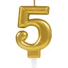 Image de Amscan Bougie anniversaire chiffre 5 - Doré