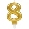 Image de :Bougie d'anniversaire, doré, 8