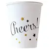 Image de amscan 9902271 Lot de 8 gobelets Golden Wishes Blanc 250 ML