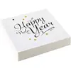 Image de amscan 9902272 Lot de 20 serviettes Wishes Blanc/noir/doré 33 x 33 cm
