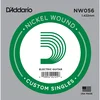 Image de D'Addario NW056 Corde seule avec filet en nickel pour guitare électrique Calibre .056
