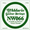 Image de D'Addario NW066 Corde seule avec filet en nickel pour guitare électrique Calibre .066