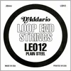 Image de D'Addario LE012 Corde seule en acier pur avec Extrémité à boucle Calibre .012