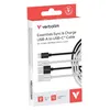 Image de Verbatim Essentials Pack de 2 Câbles USB-A vers USB-C de 1m, câble de recharge rapide jusqu’à 18W avec Power Delivery 3.0, câble de charge USB-C, 1 câble Noir et 1 câble Blanc