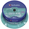 Image de Verbatim - 43639 - DVD-RW - Serl - 4X - Scratch Resistant Surface - 4,7 Go - Spindle de 25