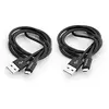 Image de VERBATIM câble Lightning vers USB - noir - lot de 2 - câble de chargement solide pour iPhone - protection anti-courbure - 2x 100 cm - câble Lightning - chargeur téléphone portable