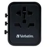 Image de Adaptateur de voyage universel Verbatim UTA-01 avec 2 x ports USB-A Noir en occasion ou reconditionné