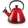 Image de Le Creuset Bouilloire Kone Pour Cuisinière avec Sifflement, Acier Émaillé, 1.6 L, Cerise, 40101020600000
