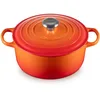 Image de Le Creuset Signature Enamelled Cast Iron Round Casserole Dish With Lid, 24 cm, 4.2 Litre, Volcanic, 21177240902430