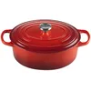 Image de Le Creuset Cocotte en Fonte Émaillée Signature avec Couvercle, 27 cm, Ovale, 4,1 L, 4,425 kg, Cerise, 21178270602430