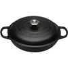 Image de Le Creuset Faitout Signature en Fonte Émaillée, Rond, 30cm, 3,2 L, 5,555 kg, Noir Mat, 21180300000430