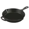 Image de LE CREUSET Skillet profond en fonte émaillée Signature avec poignée d'assistance et deux becs verseurs, 26 cm, 2 litres, Noir Mat, 20187260000422